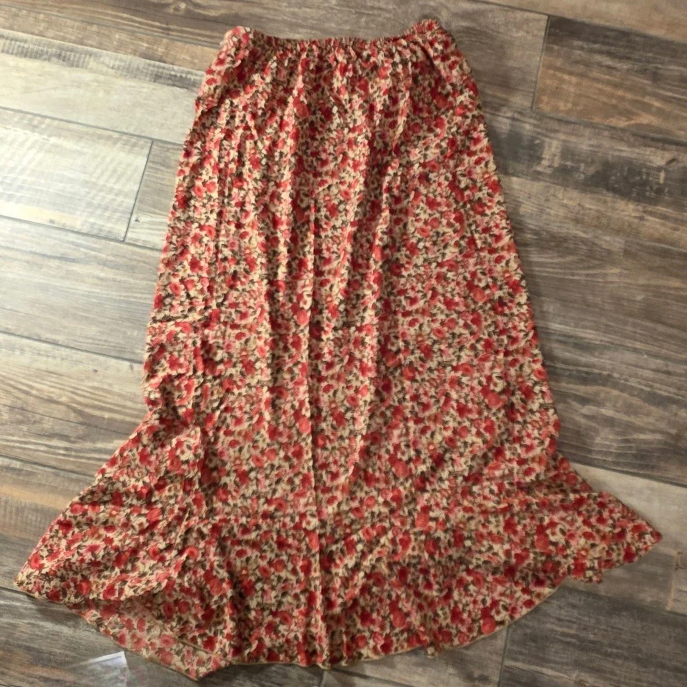 Norton McNaughton Coquette Feminine Ruffle Hem Cttagecore Elastic Waist Medium
